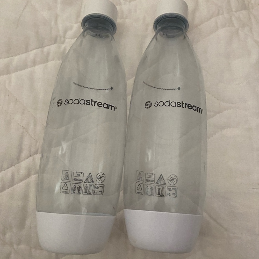 SodaStream Clear and White Carbonating Bottles